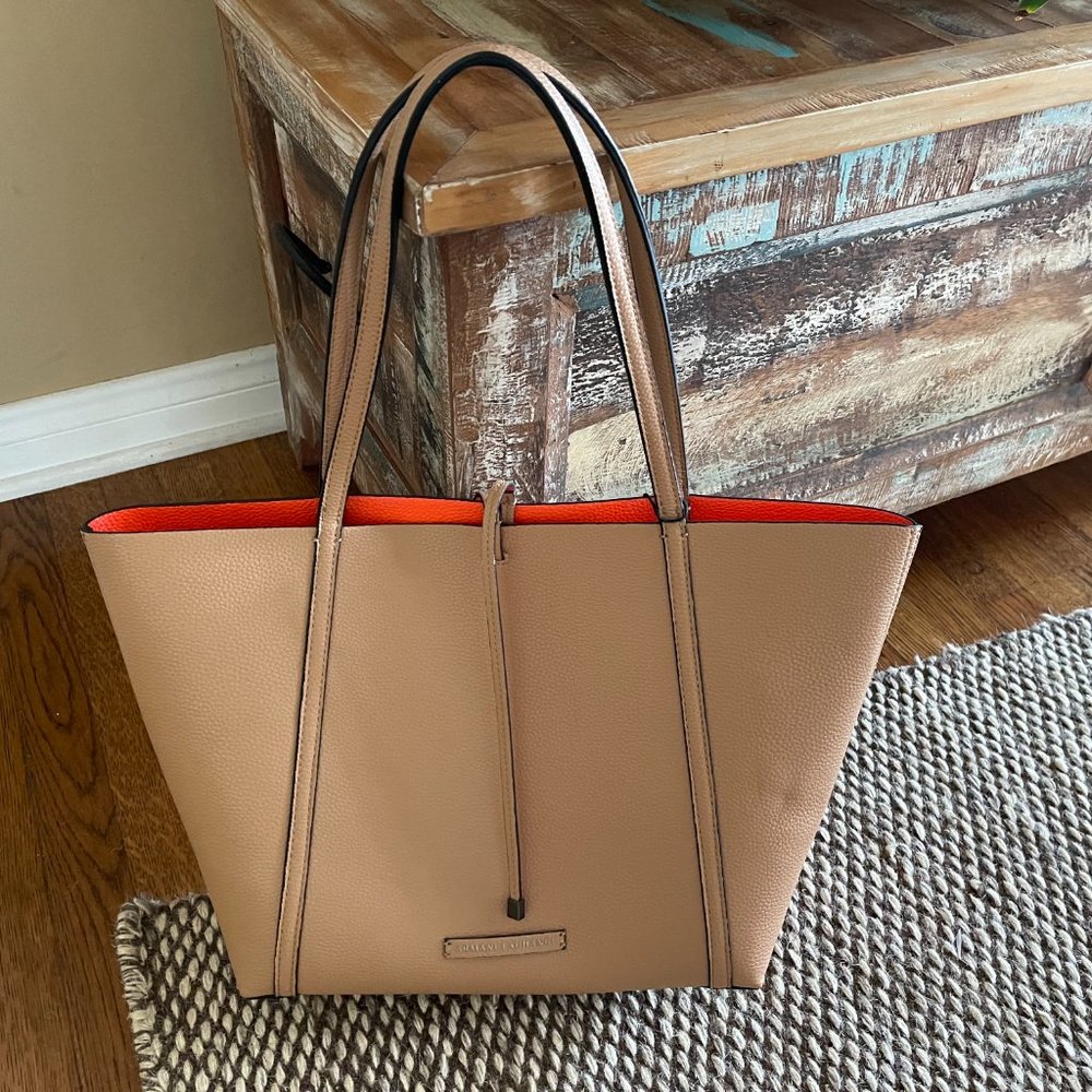 Armani Exchange Pebbled Reversible Leather Tote